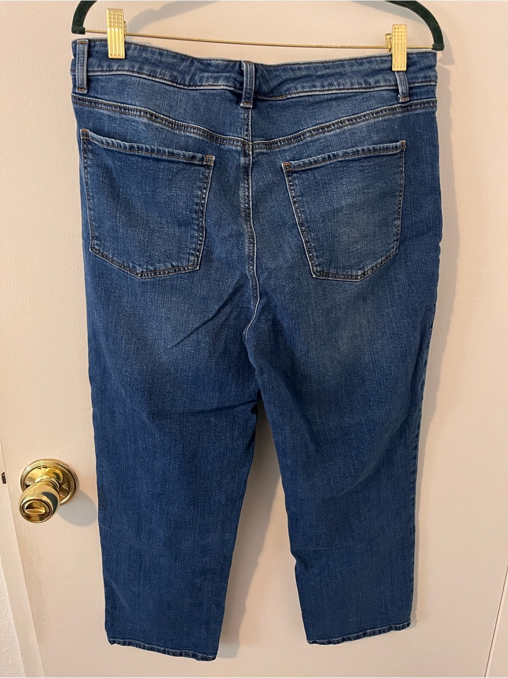 Talbots Medium Wash Straight Crop Blue Jeans Size 12 - Picture 6 of 11